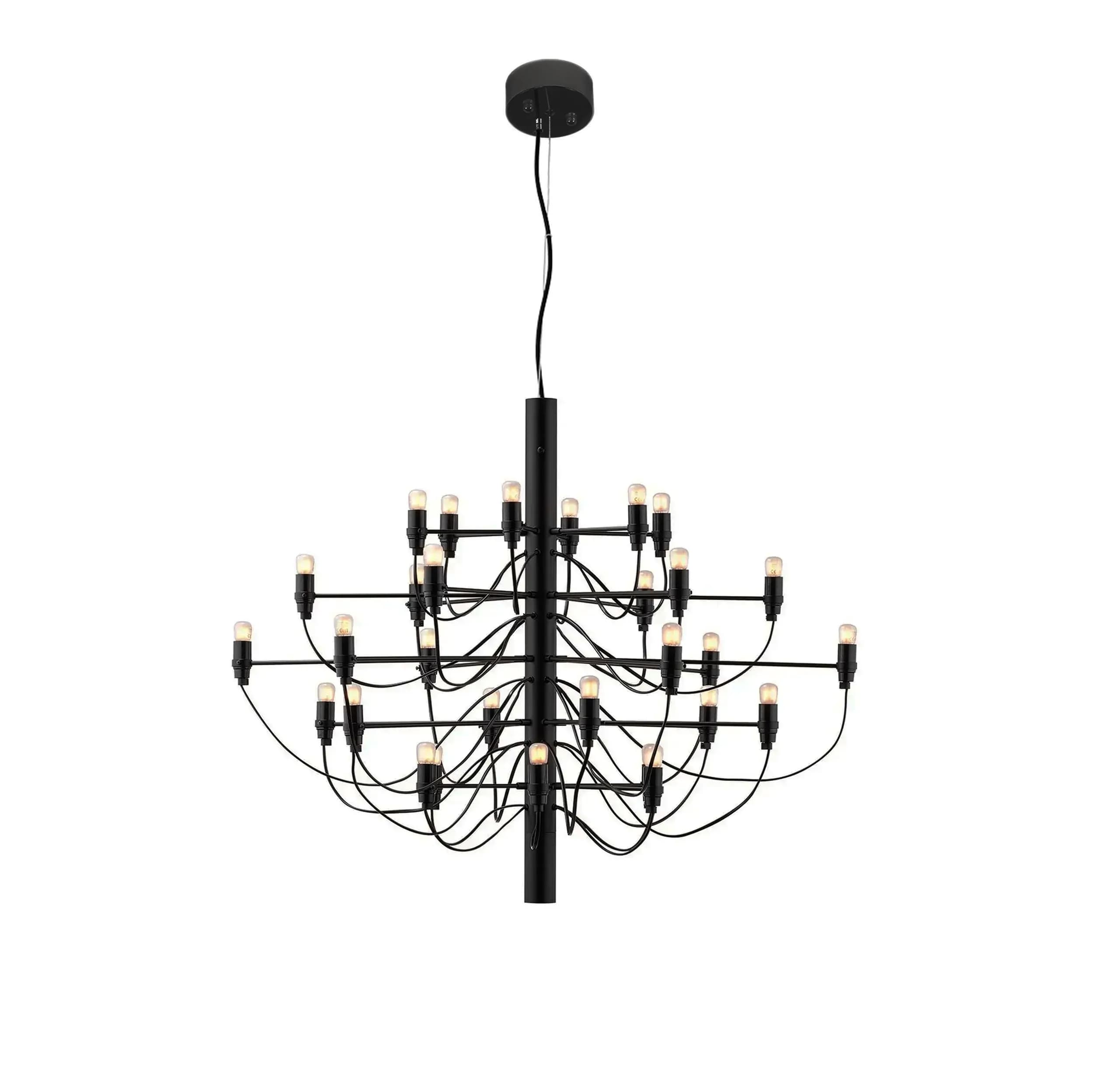 Crown Taklampa 30 armar mattsvart