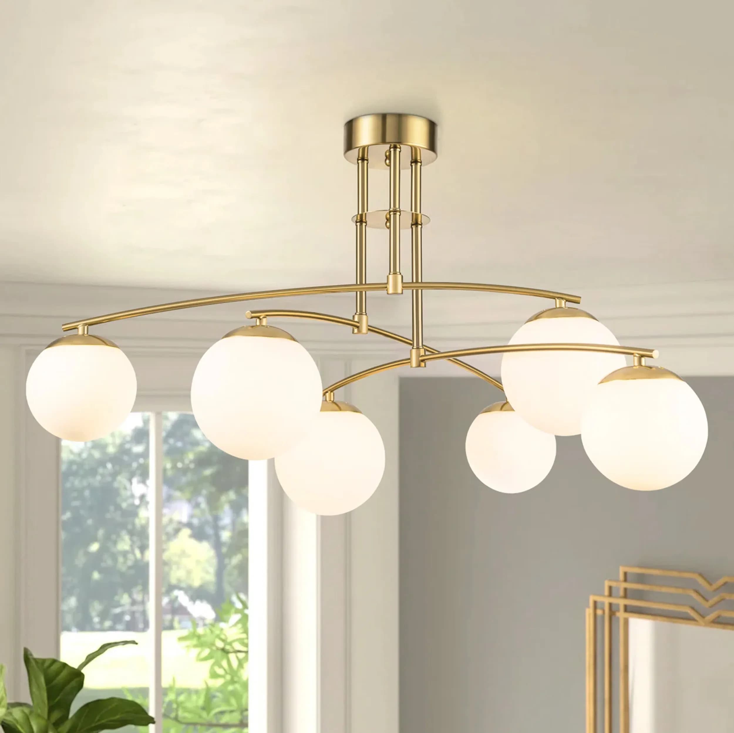 Medusa Taklampa guld