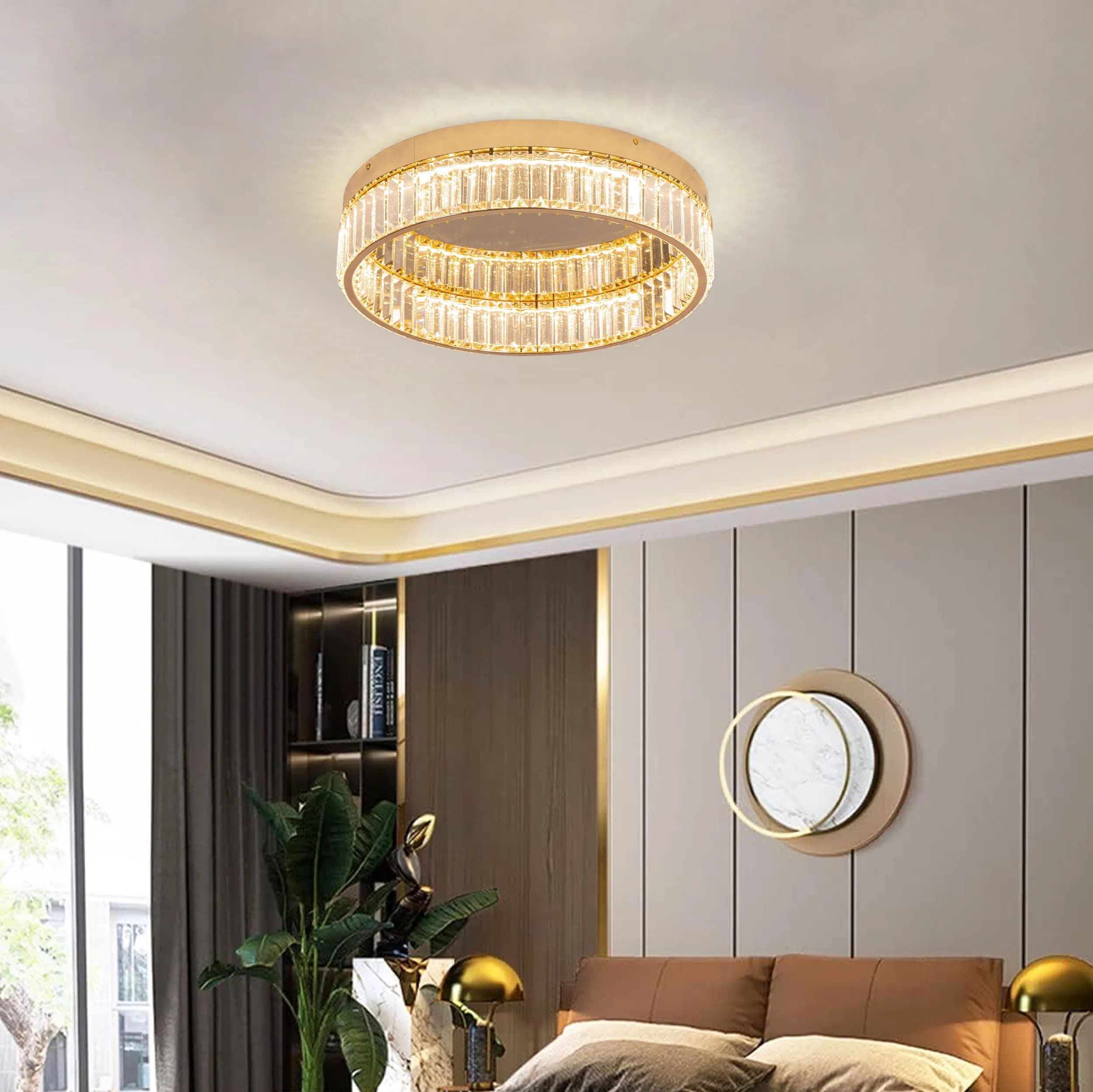 Tyra Takplafond guld 30 cm