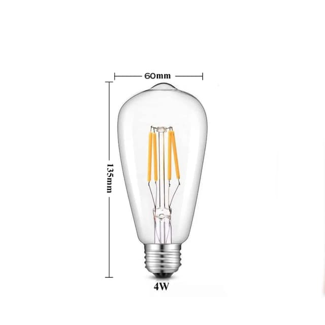 E27 ST64 4W technical drawing
