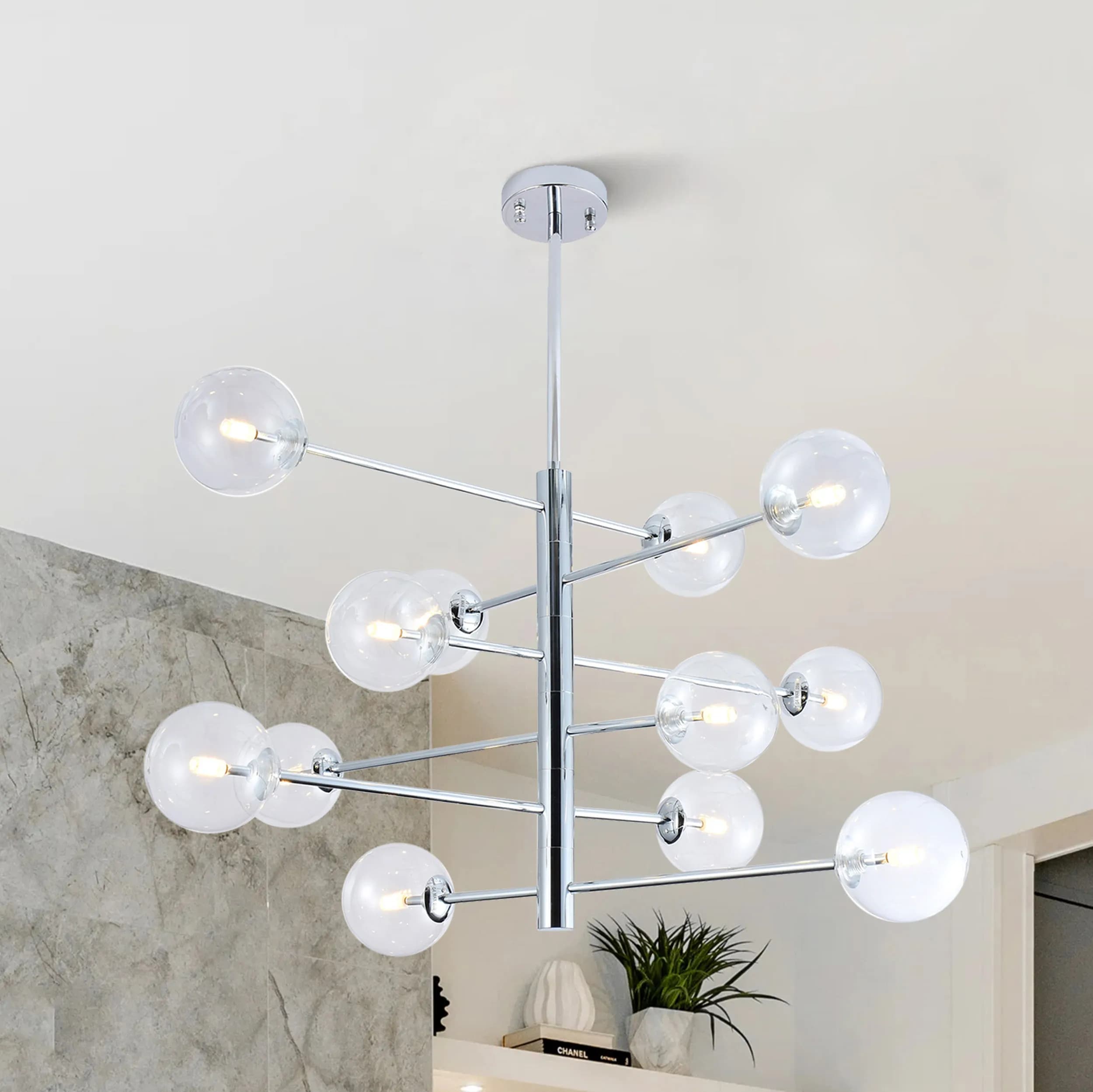 Sputnik Taklampa Krom