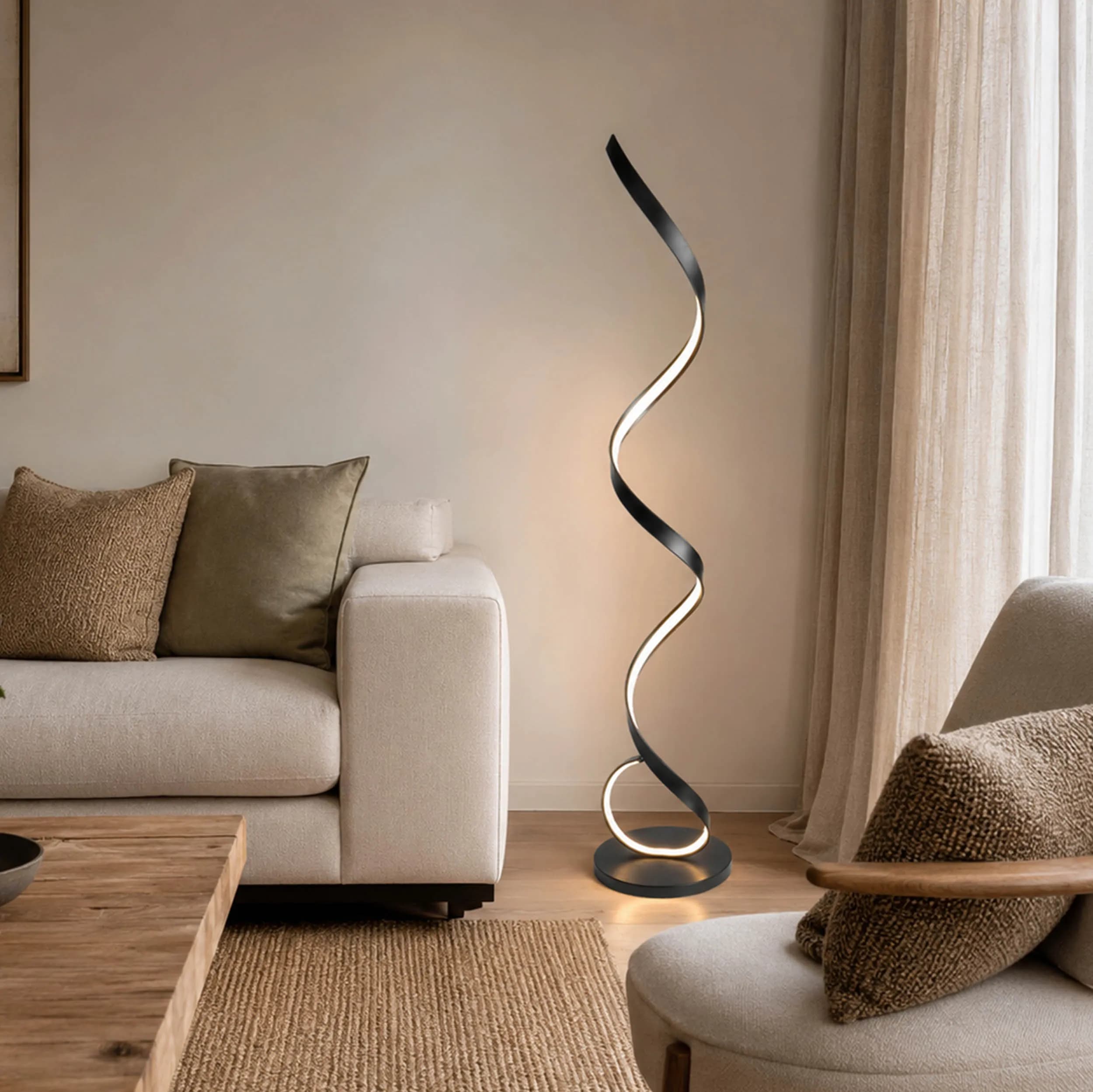 Lea golvlampa mattsvart