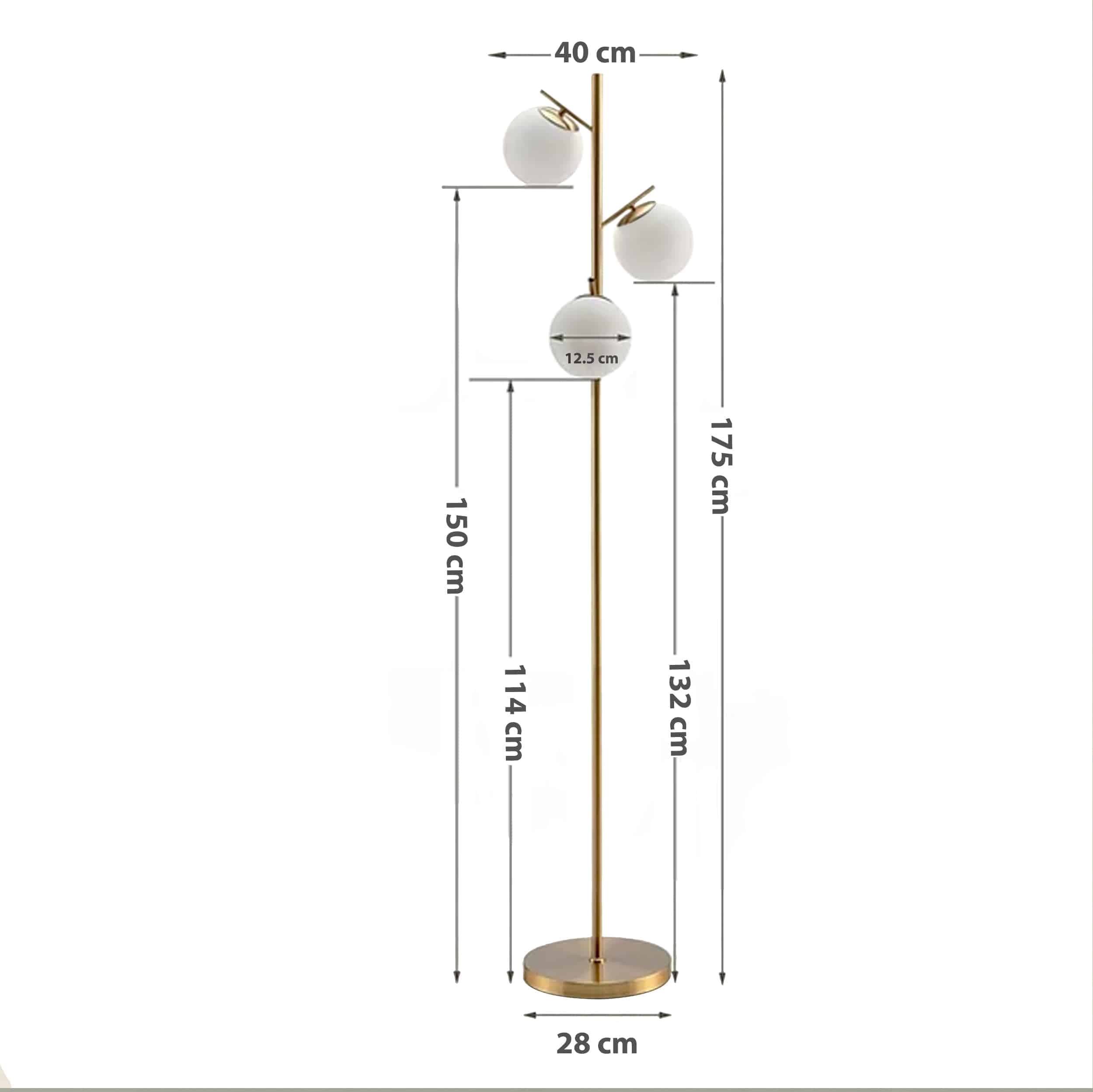 Bella golvlampa guld