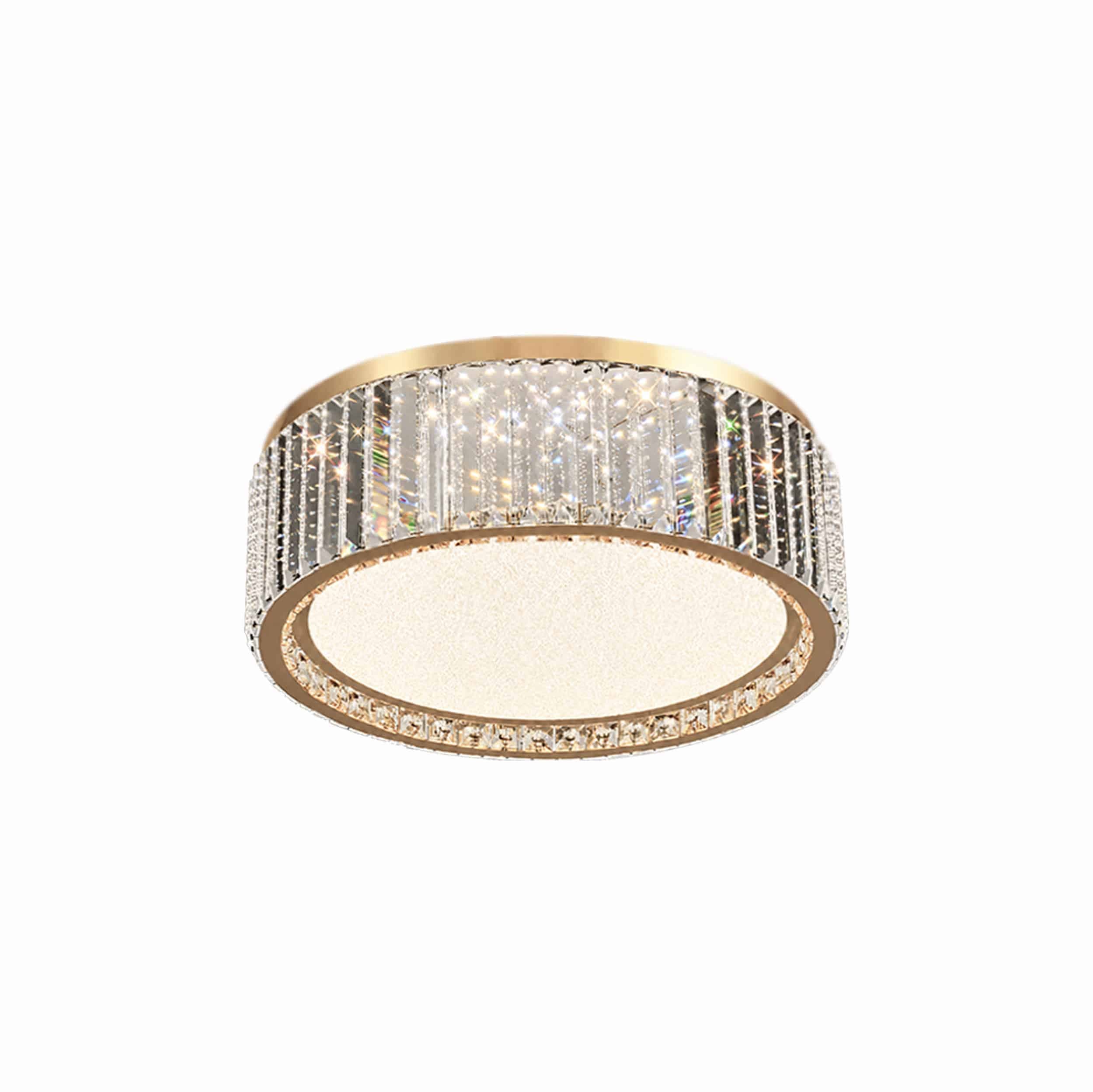 Bianca Kristallplafond Guld 30 cm