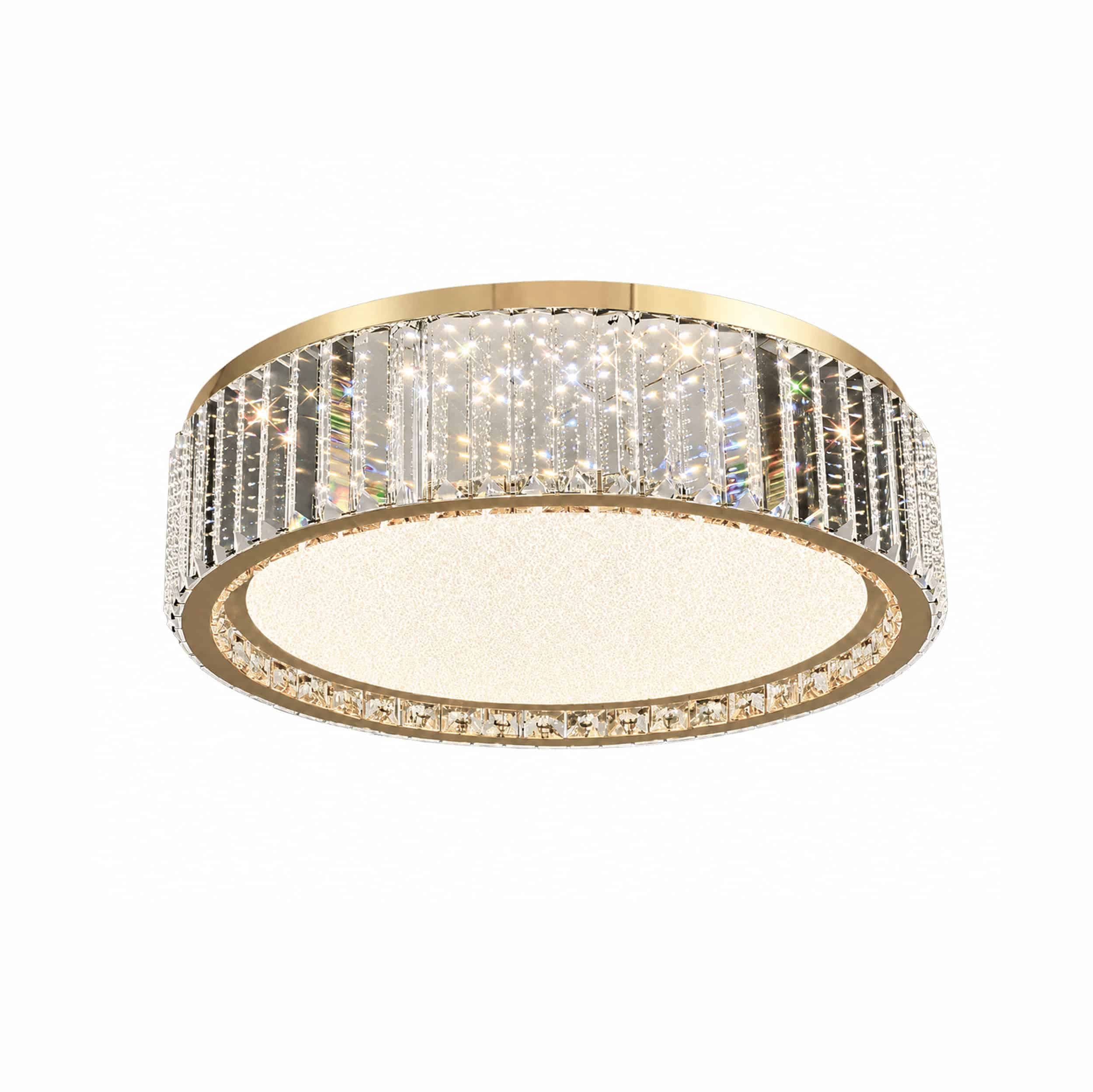 Bianca Kristallplafond Guld 50 cm