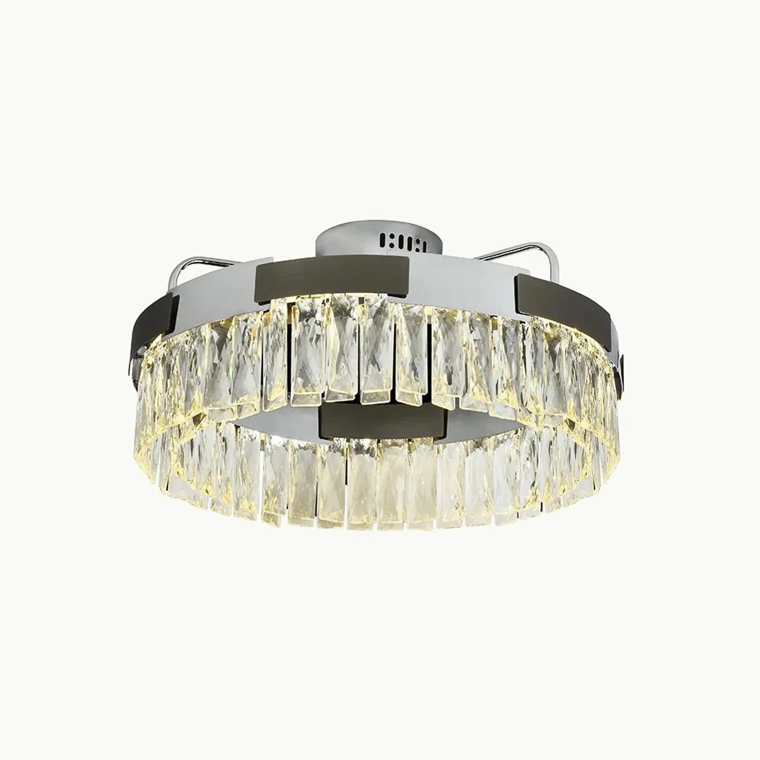 Celina kristallplafond 50 cm Krom