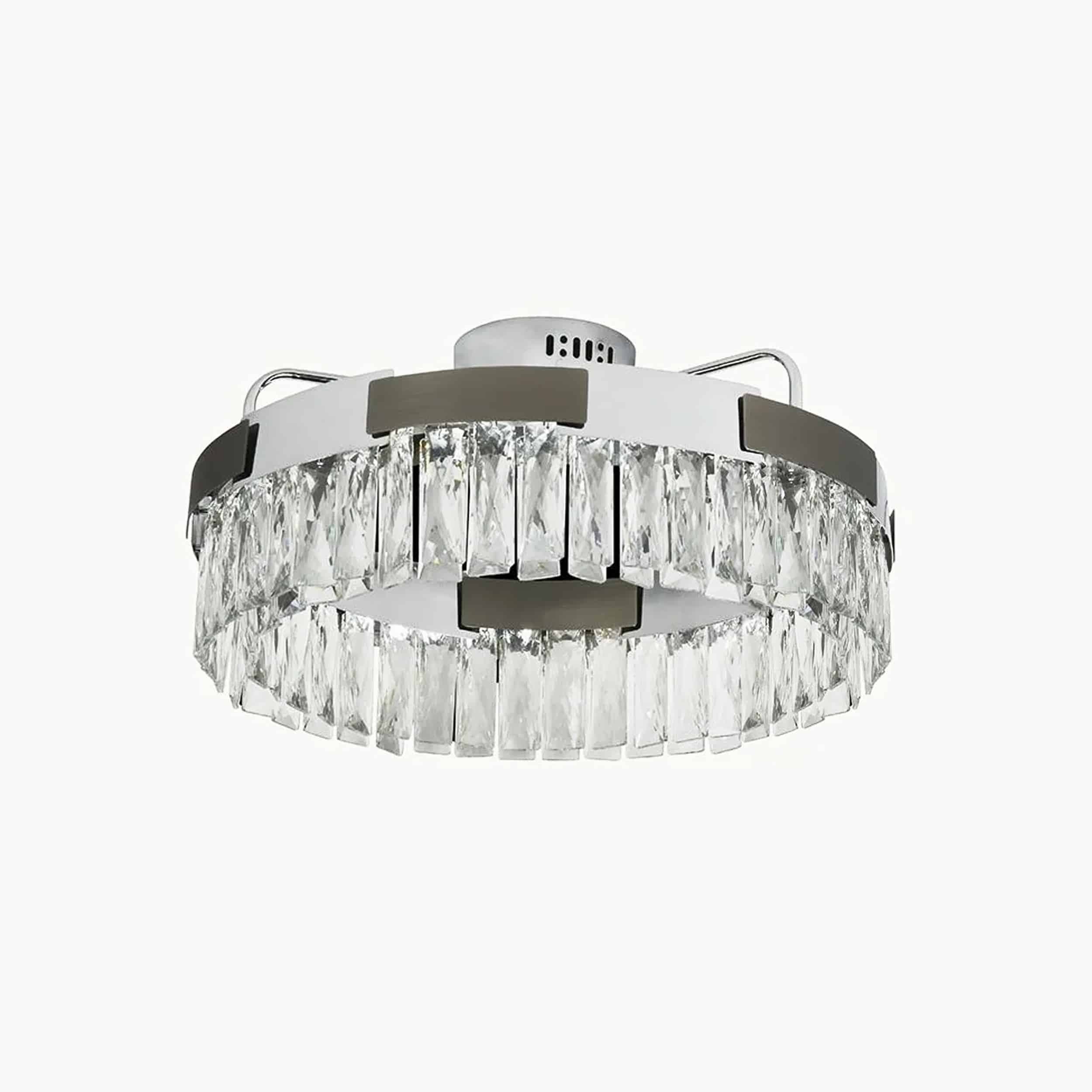 Celina kristallplafond 50 cm Krom