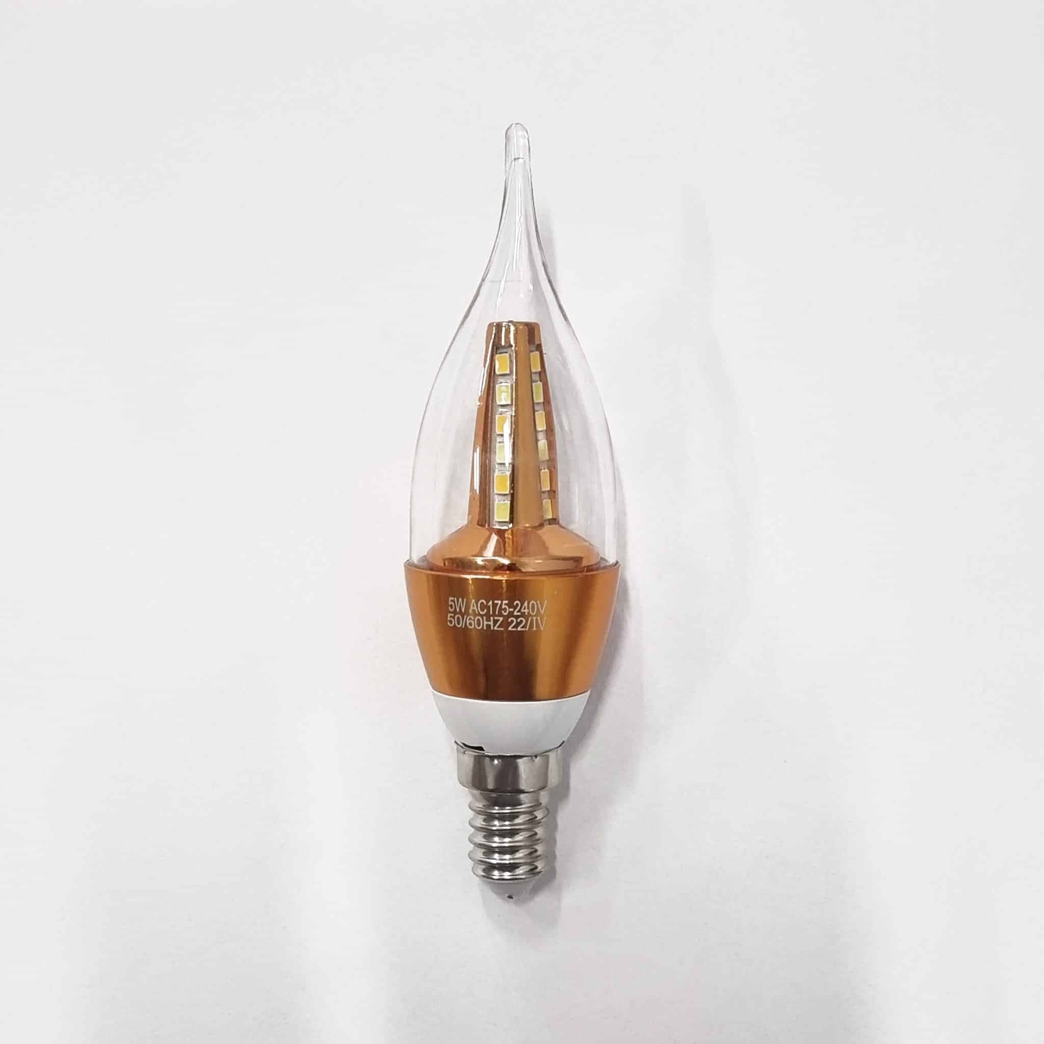 E14 LED Guld 3 färger 5W