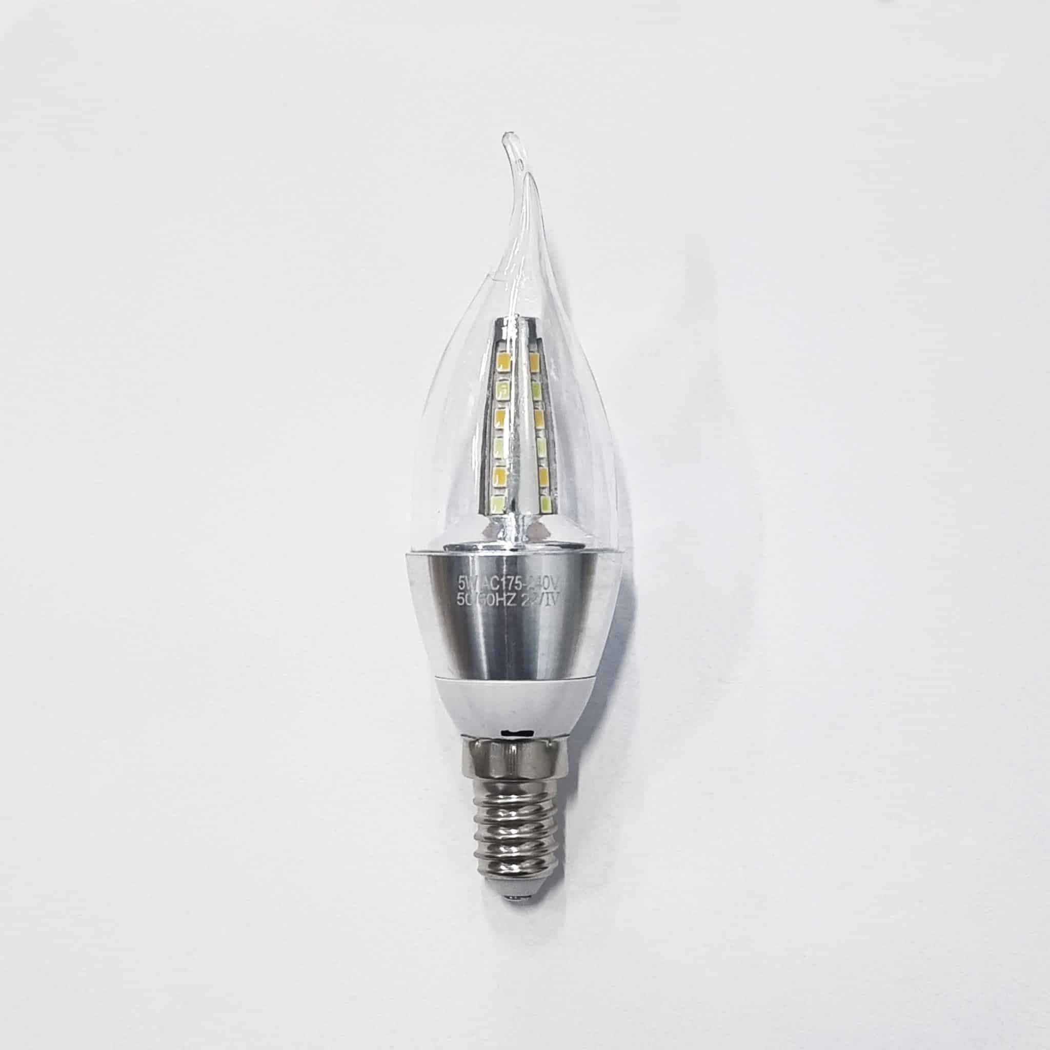E14 LED Silver 3 färger 5W