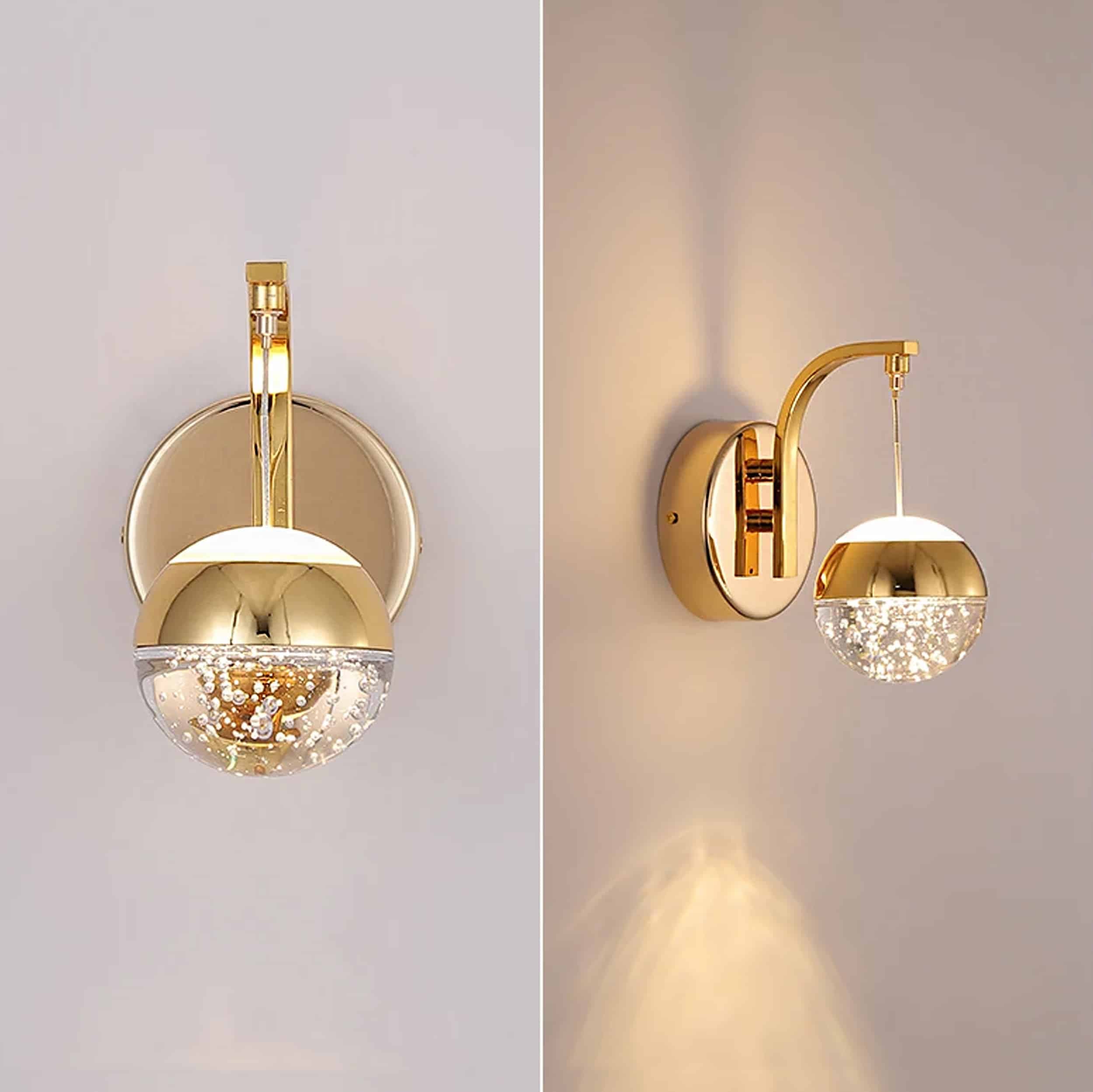 Elsa vägglampa guld