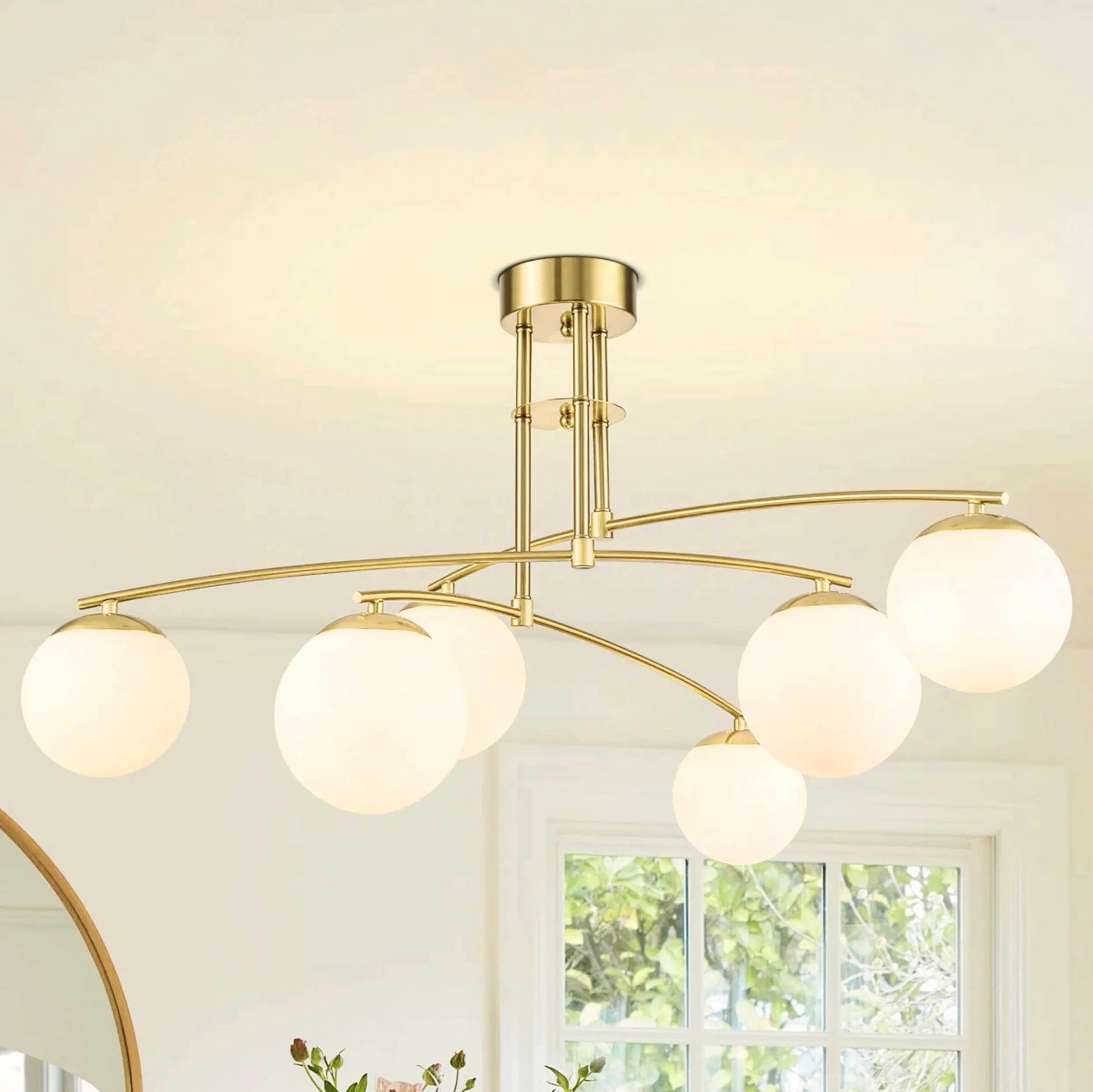 Medusa Taklampa guld