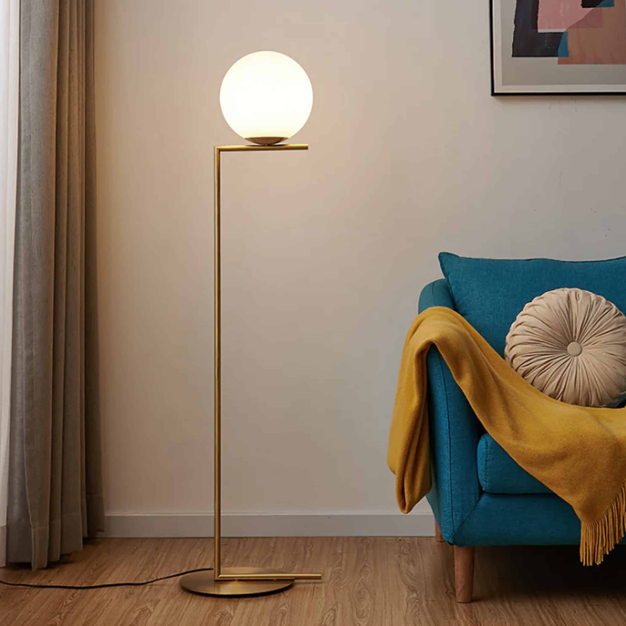 Lana golvlampa guld