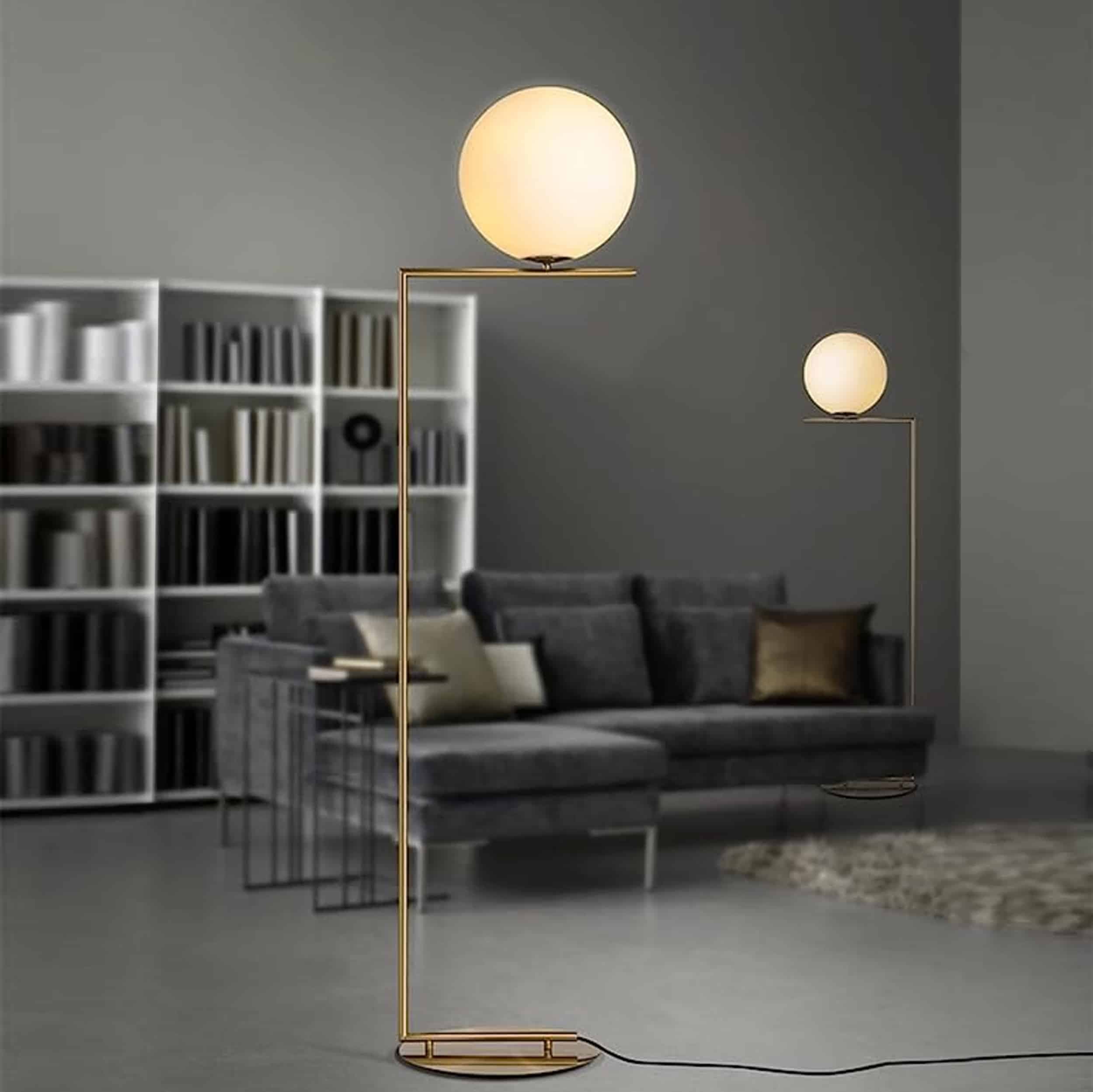 Lana golvlampa guld