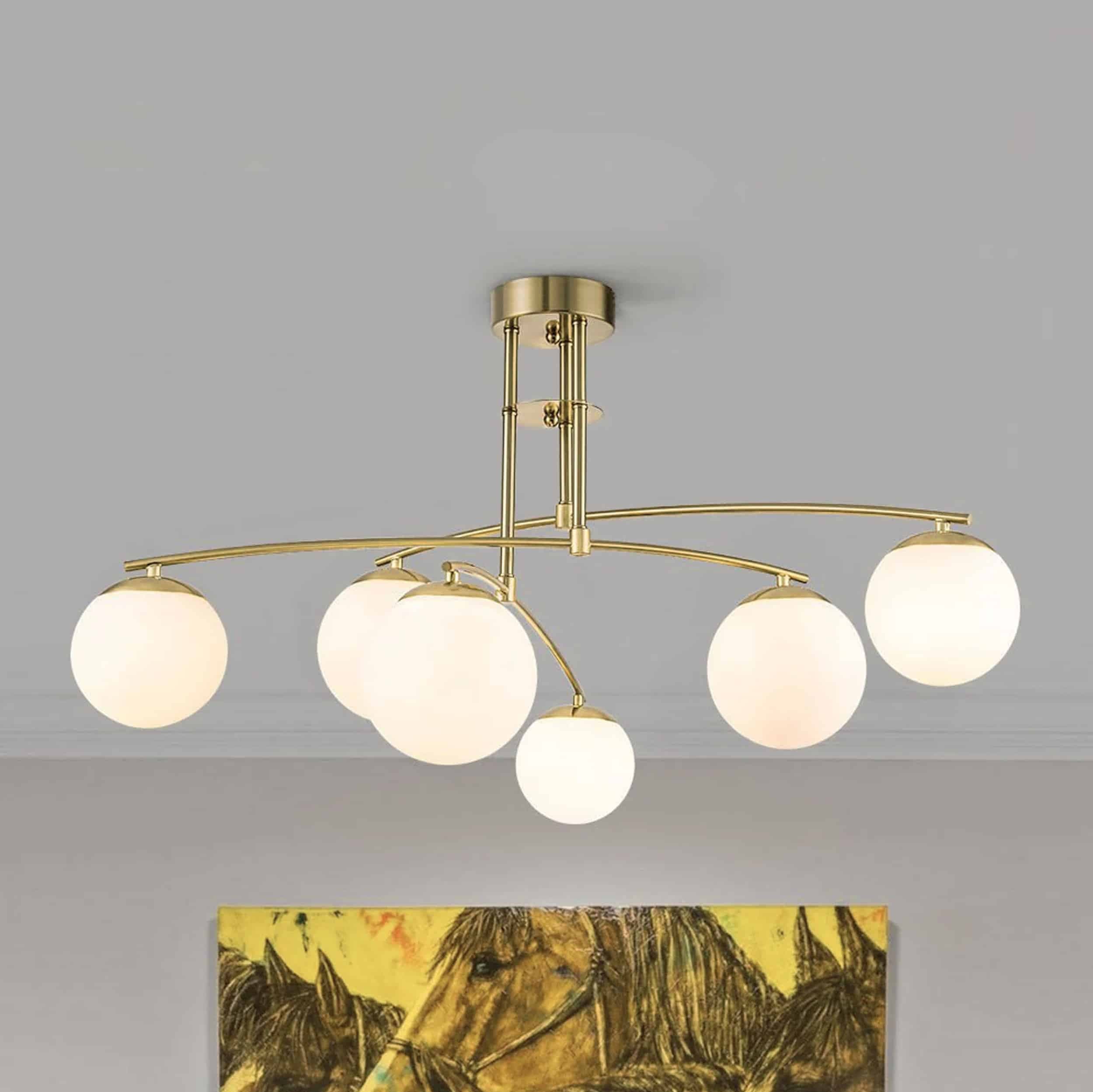 Medusa Taklampa guld