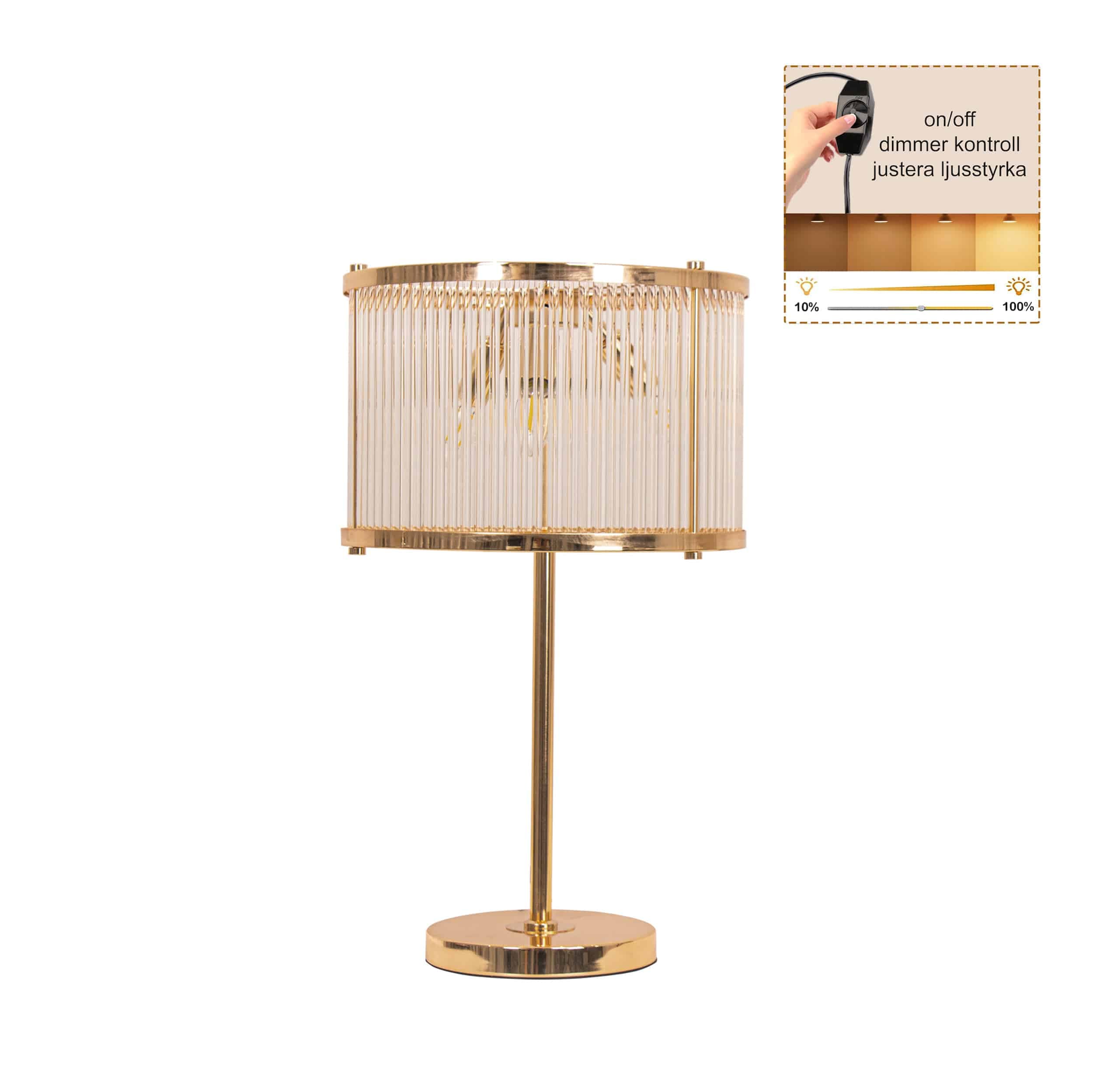 Nelson bordslampa guld
