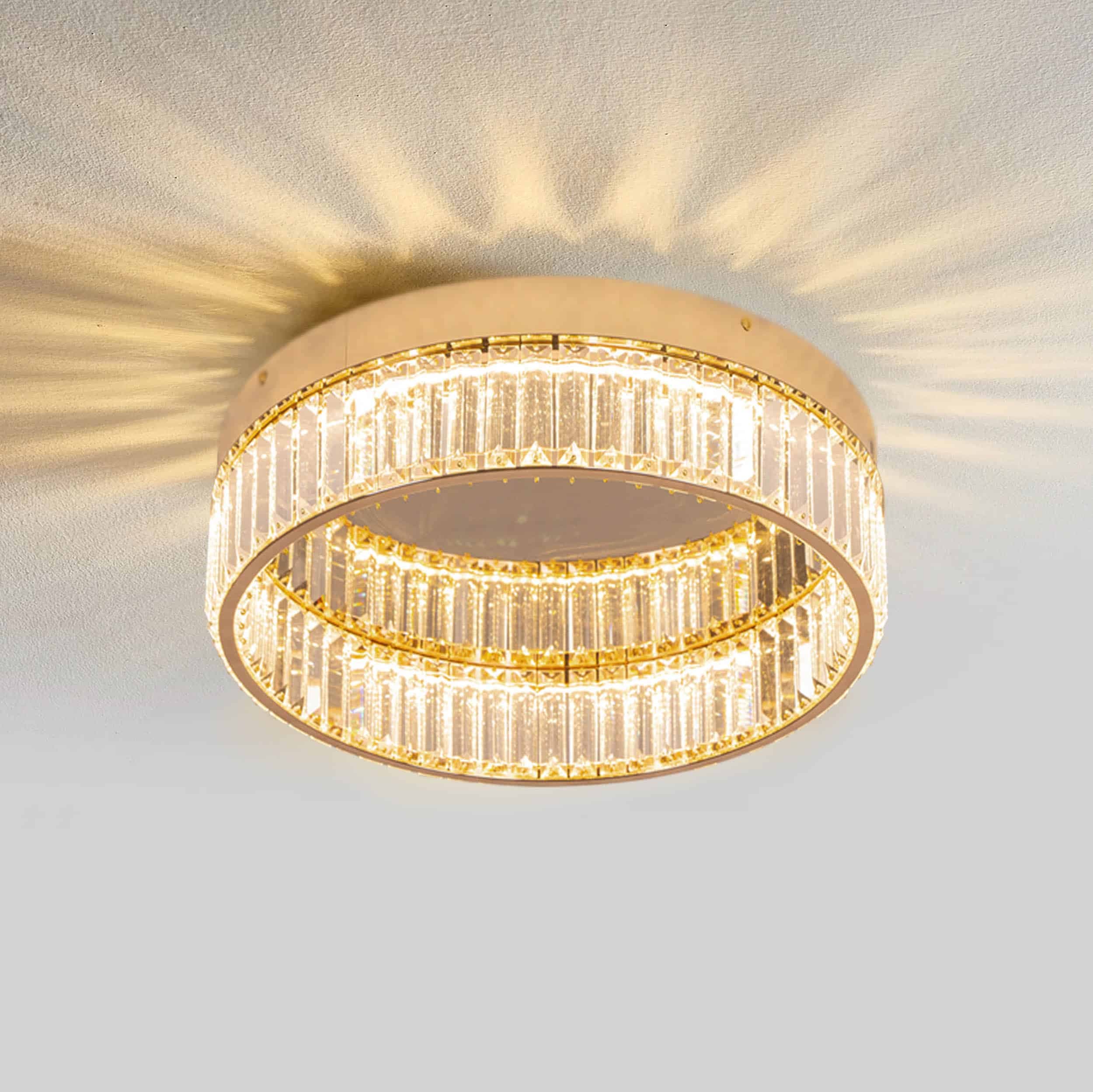 Tyra Takplafond guld 30 cm