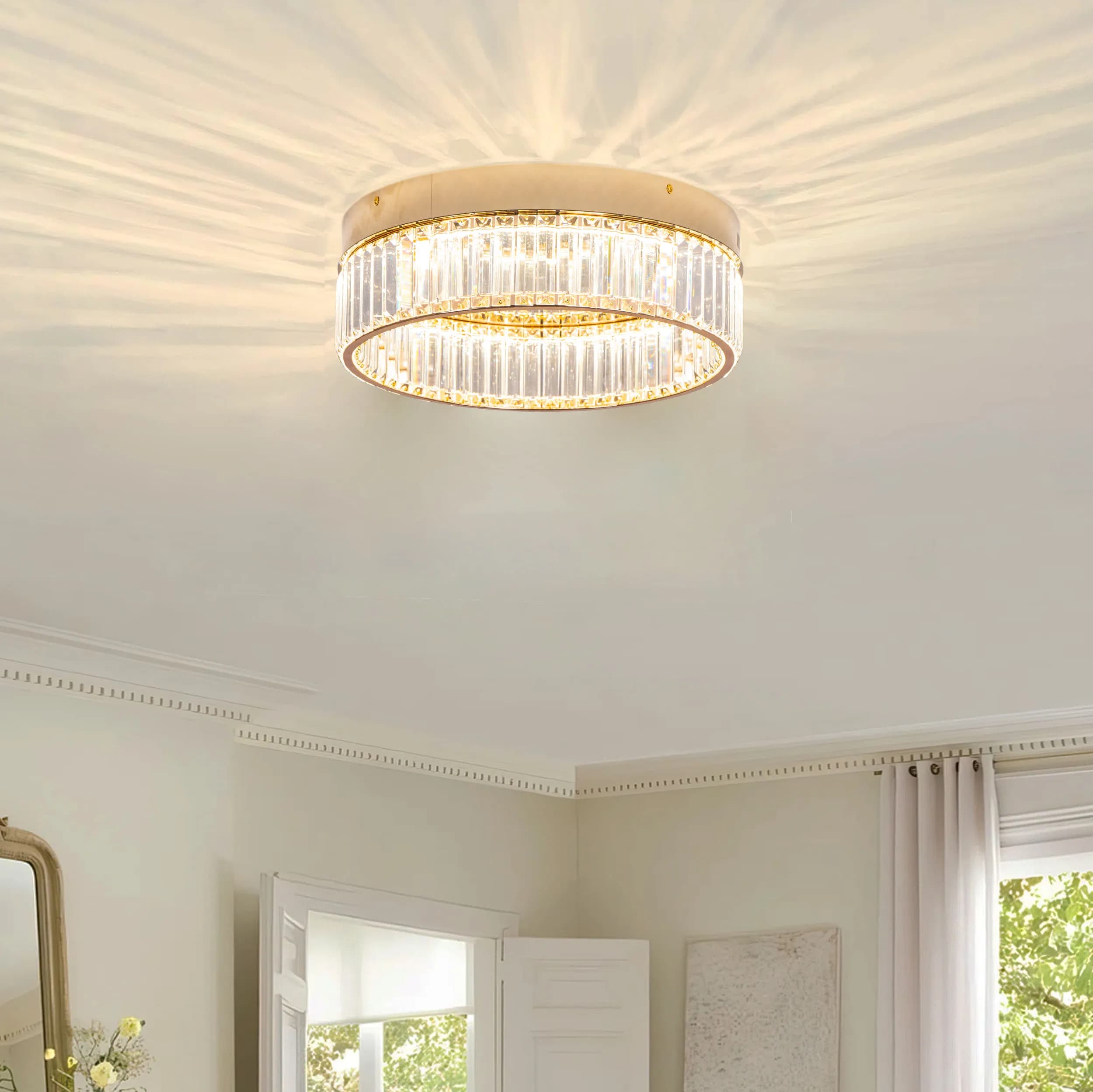 Tyra Takplafond guld 30 cm
