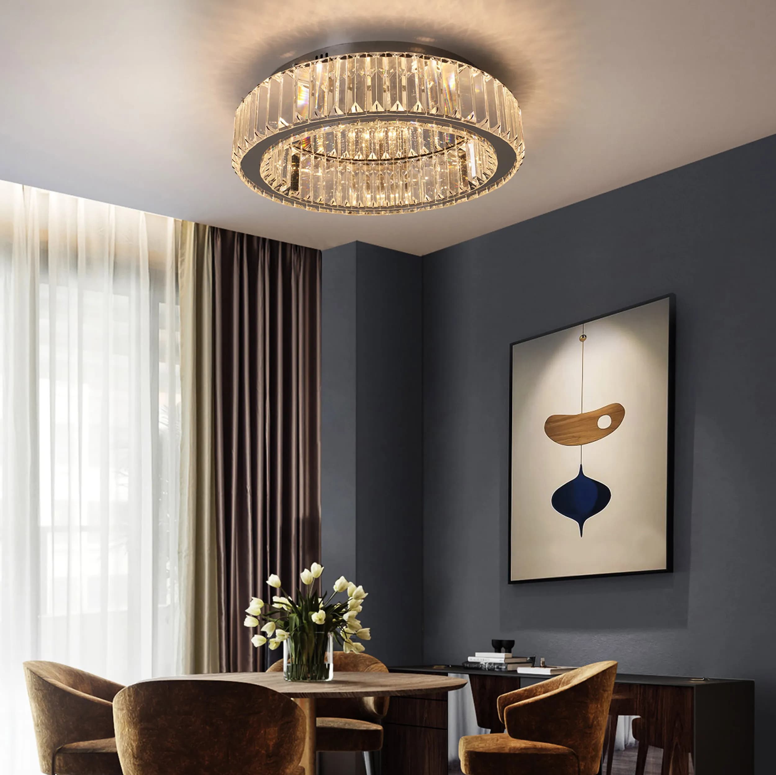 Tyra Takplafond Krom 30 cm