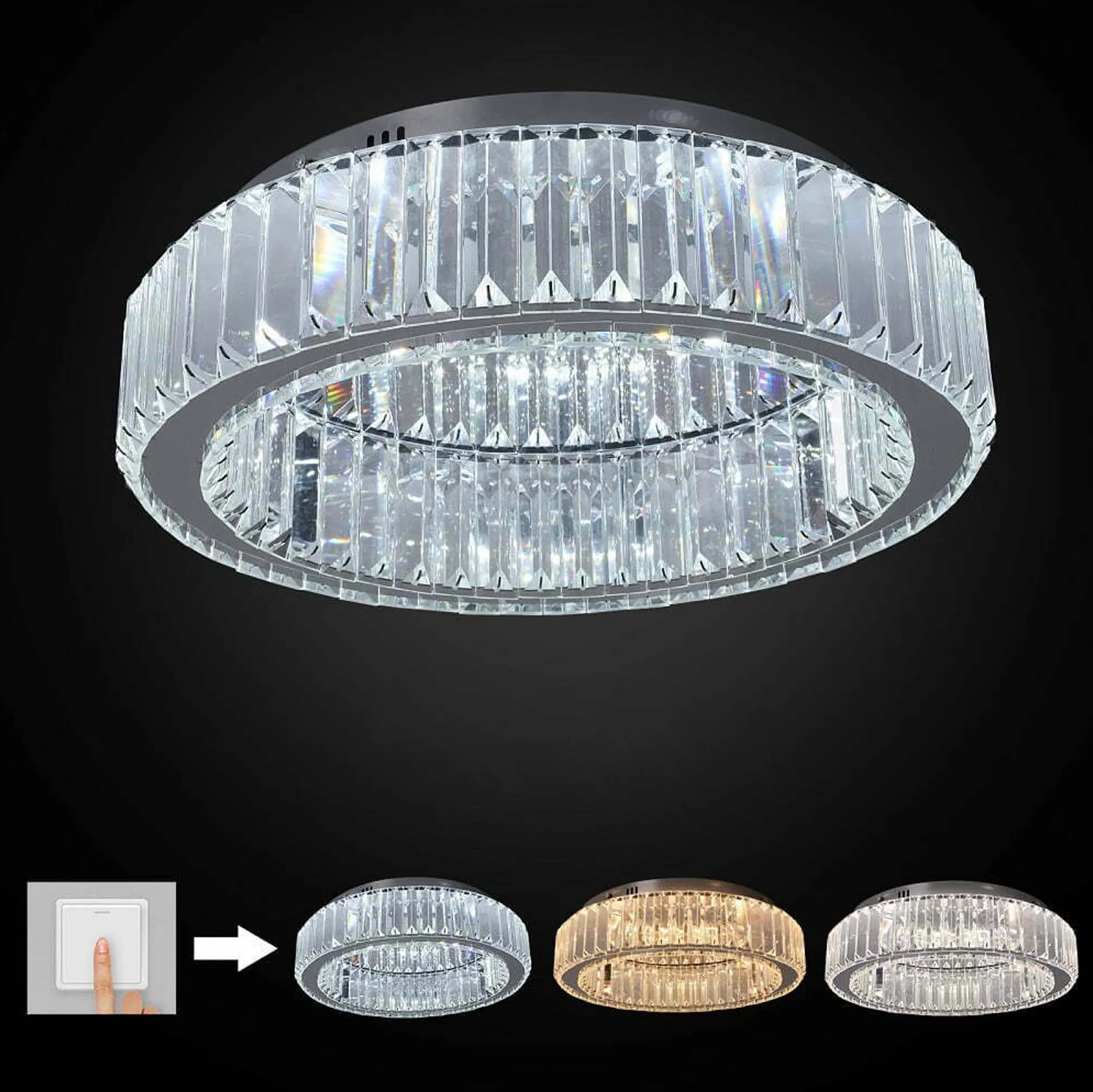 Tyra Takplafond Krom 30 cm