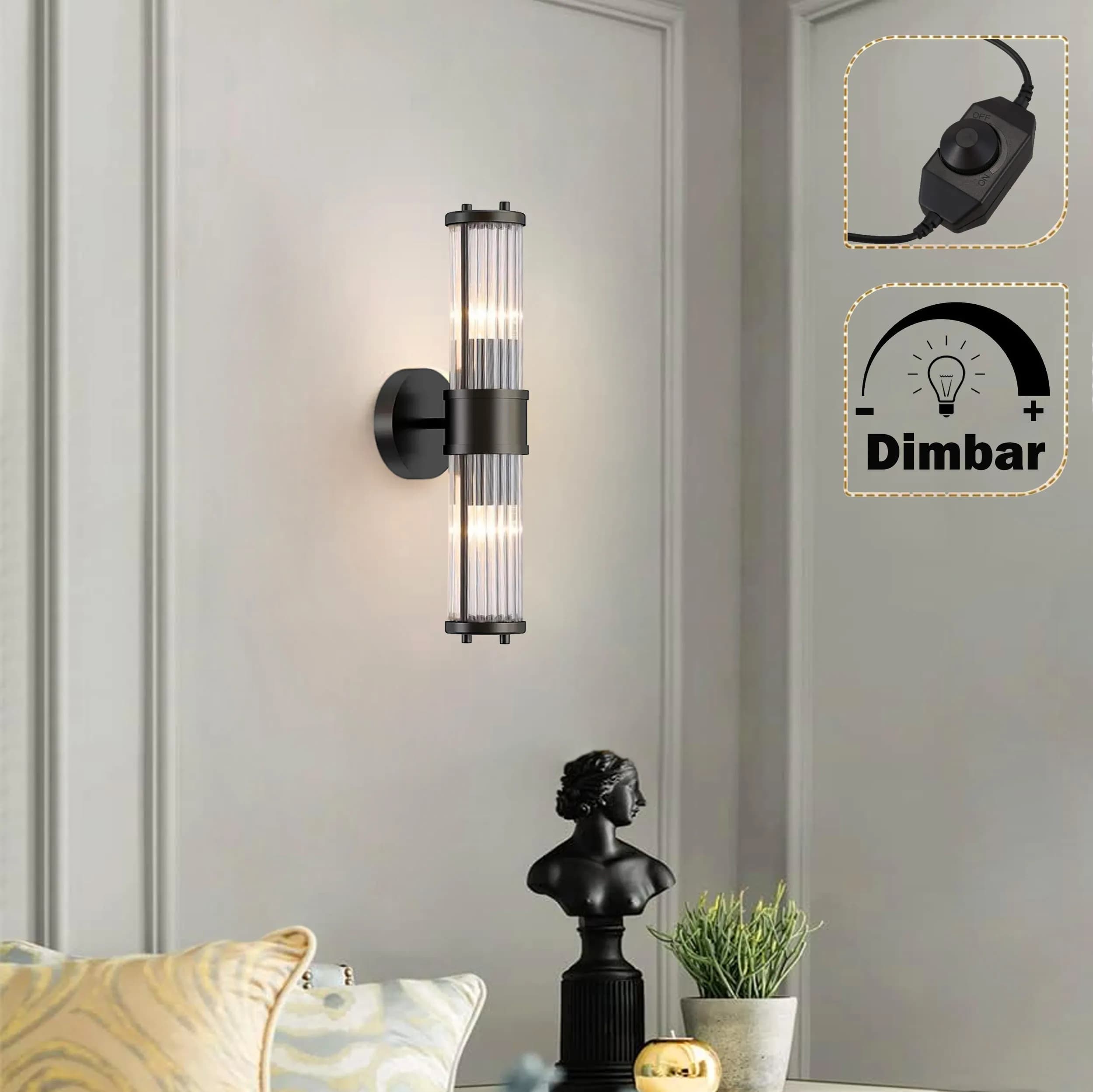 Athena vägglampa mattsvart
