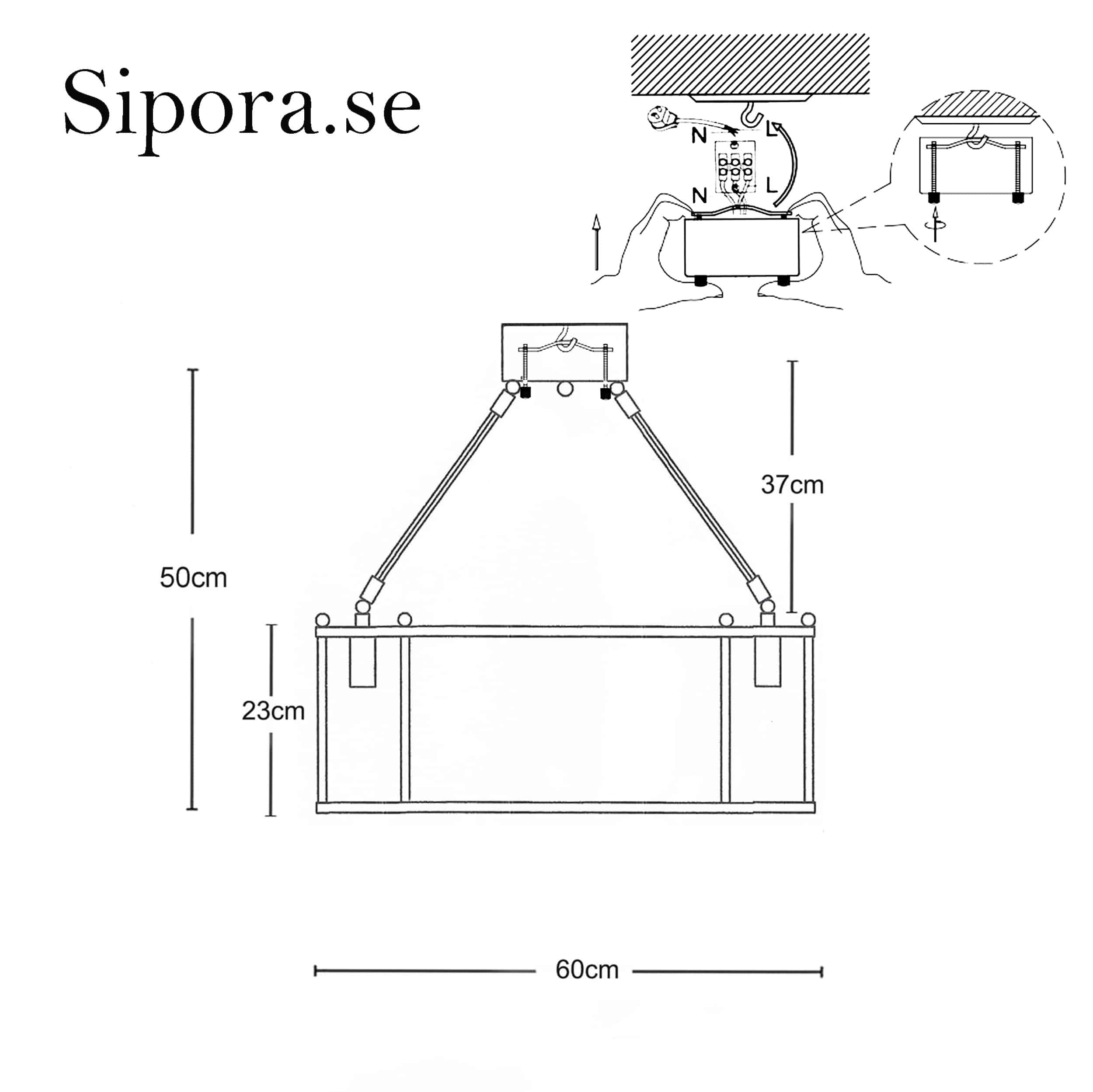DonnaTaklampa Storlek