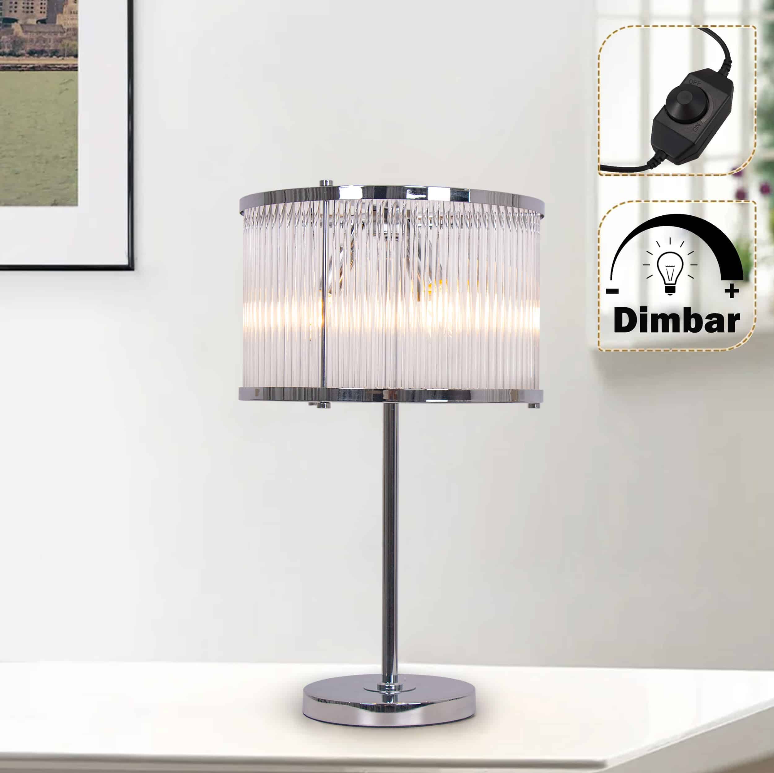 Nelson bordslampa Silver-Dimbar
