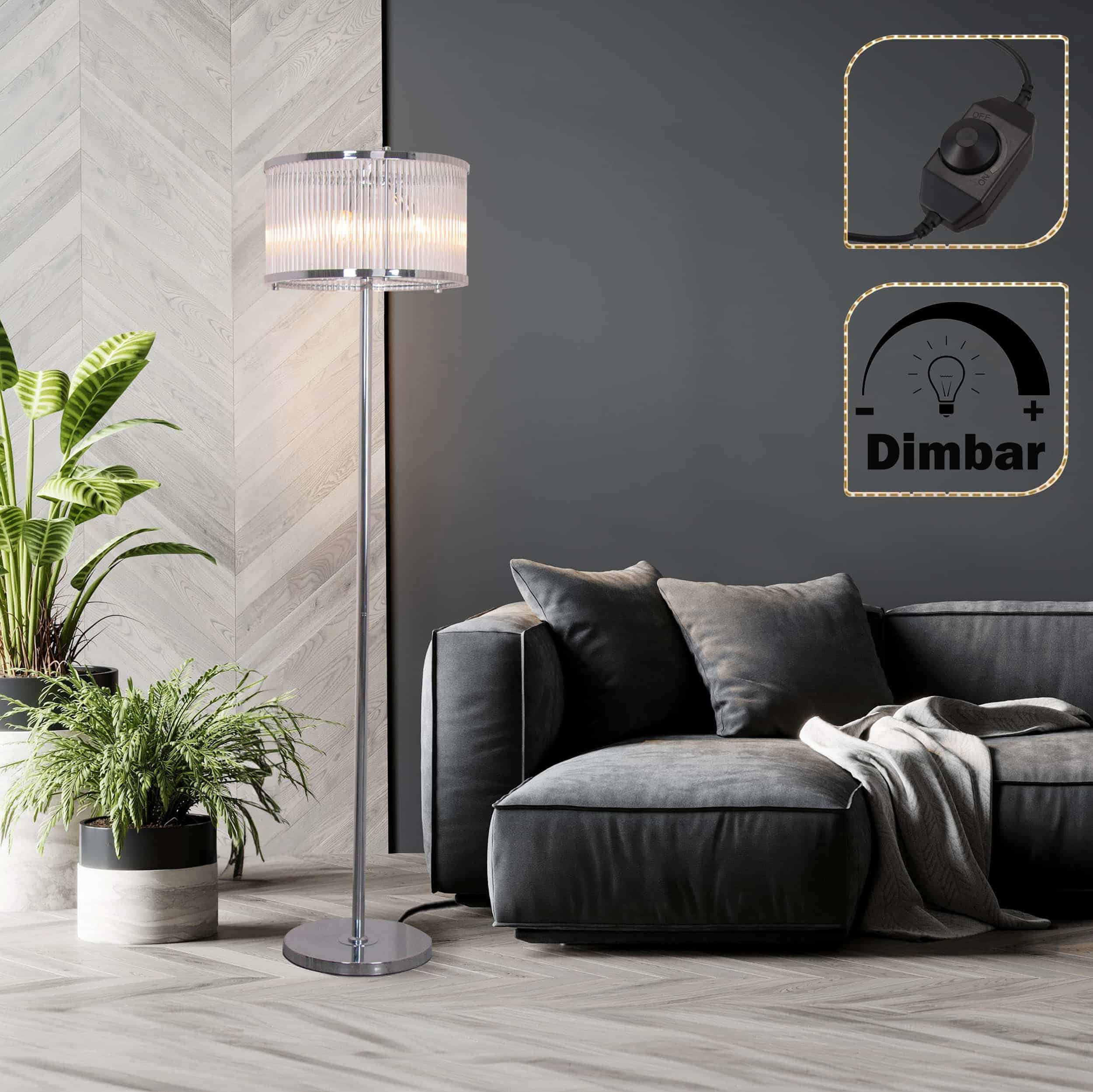 Nelson golvlampa Silver-Dimbar