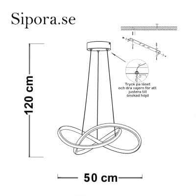 Alternative view of Galaxy Taklampa LED mattsvart