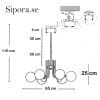 Luna Taklampa Size