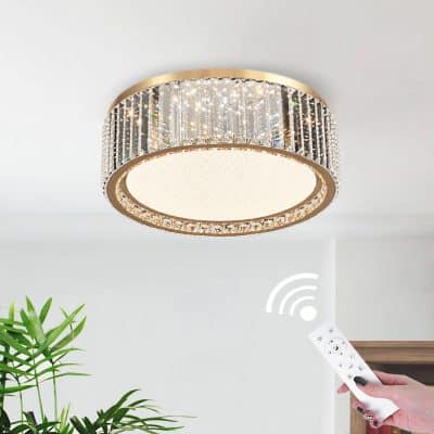 Bianca Kristallplafond Guld 30 cm